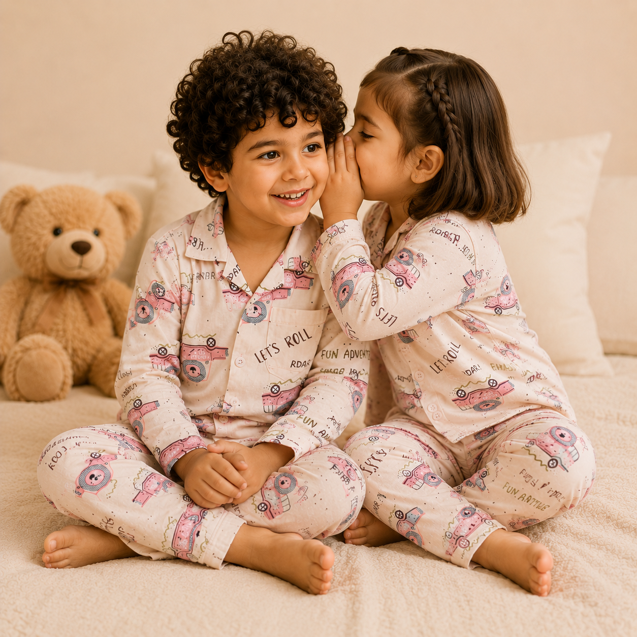 Unisex Lion Printed Nightsuit