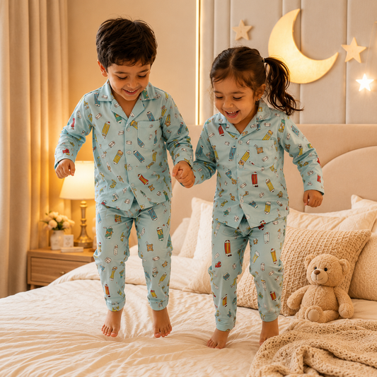 Kids Pencil Print Nightsuit