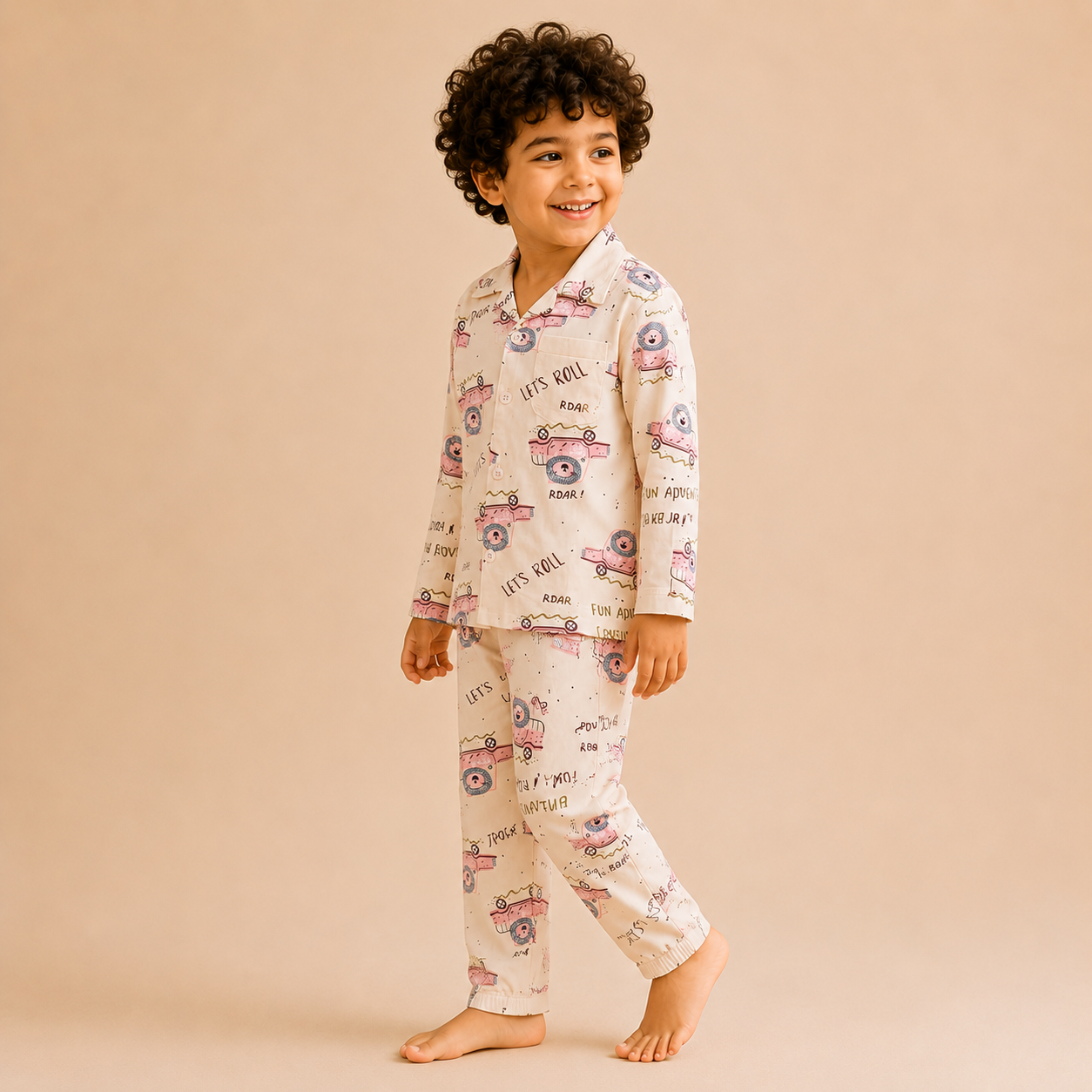 Unisex Lion Printed Nightsuit
