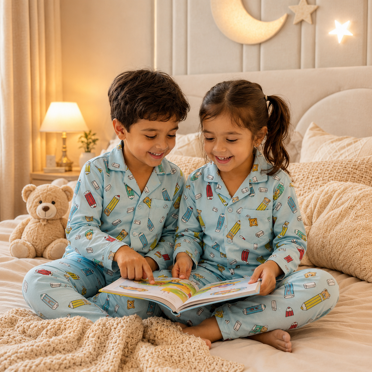 Kids Pencil Print Nightsuit