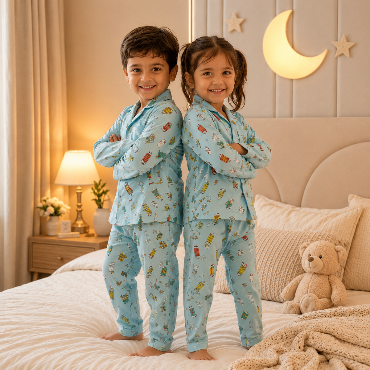 Kids Pencil Print Nightsuit