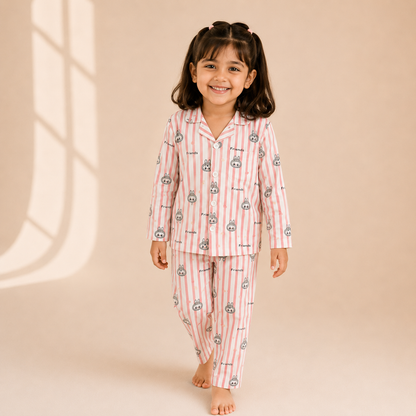 Pink Labubu Girl Nightsuit