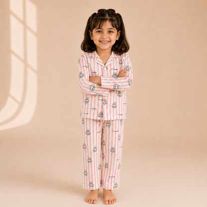 Pink Labubu Girl Nightsuit