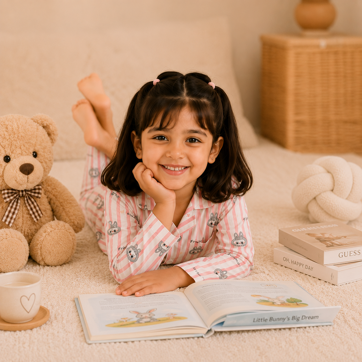 Pink Labubu Girl Nightsuit