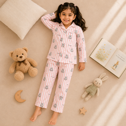 Pink Labubu Girl Nightsuit