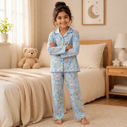 Girl Flower Printed Nightsuit