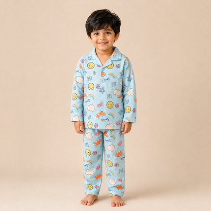 Kids Unisex Happy Smiley Nightsuit
