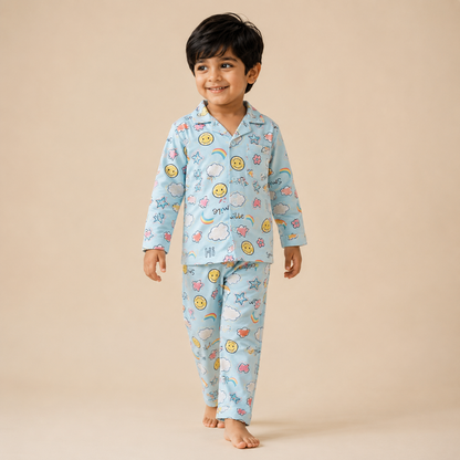Kids Unisex Happy Smiley Nightsuit