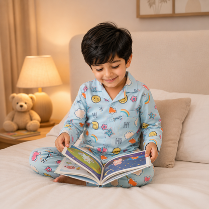 Kids Unisex Happy Smiley Nightsuit