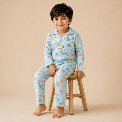 Kids Unisex Happy Smiley Nightsuit